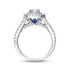 Previously Owned Diamond Engagement Ring 1-1/2 ct tw Princess & Round-cut 14K White Gold