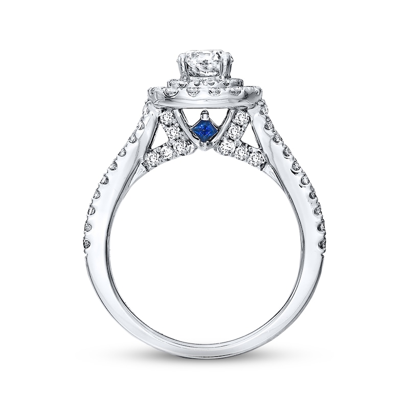 Main Image 3 of Previously Owned Diamond Engagement Ring 1-1/2 ct tw Round-cut Diamonds 14K White Gold