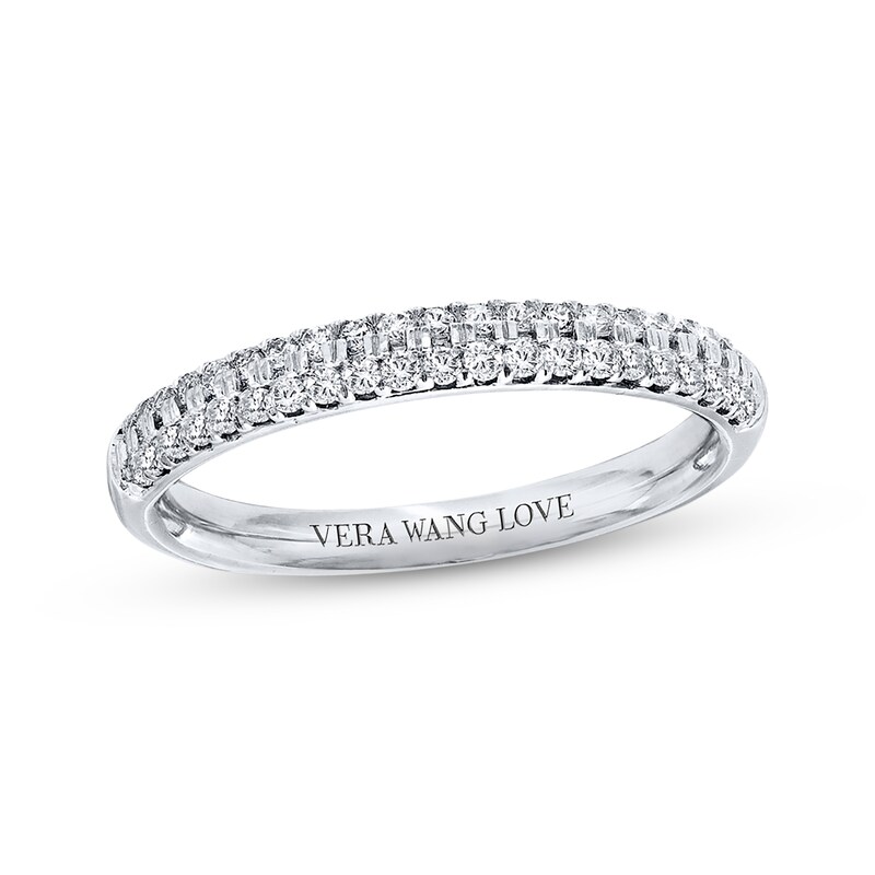 Main Image 1 of Previously Owned Diamond Wedding Band 3/8 ct tw Round-cut 14K White Gold