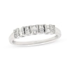 Thumbnail Image 0 of Previously Owned Round & Baguette-Cut Anniversary Band 1/4 ct tw Diamonds 10K White Gold