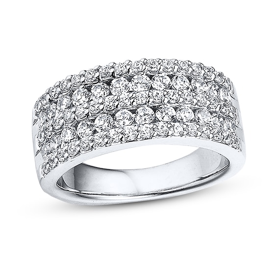 Previously Owned Diamond Anniversary Band 1 1/4 ct tw Ideal-cut 18K White Gold