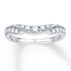 Thumbnail Image 1 of Previously Owned Diamond Anniversary Contour Band 3/8 ct tw Round-cut 14K White Gold