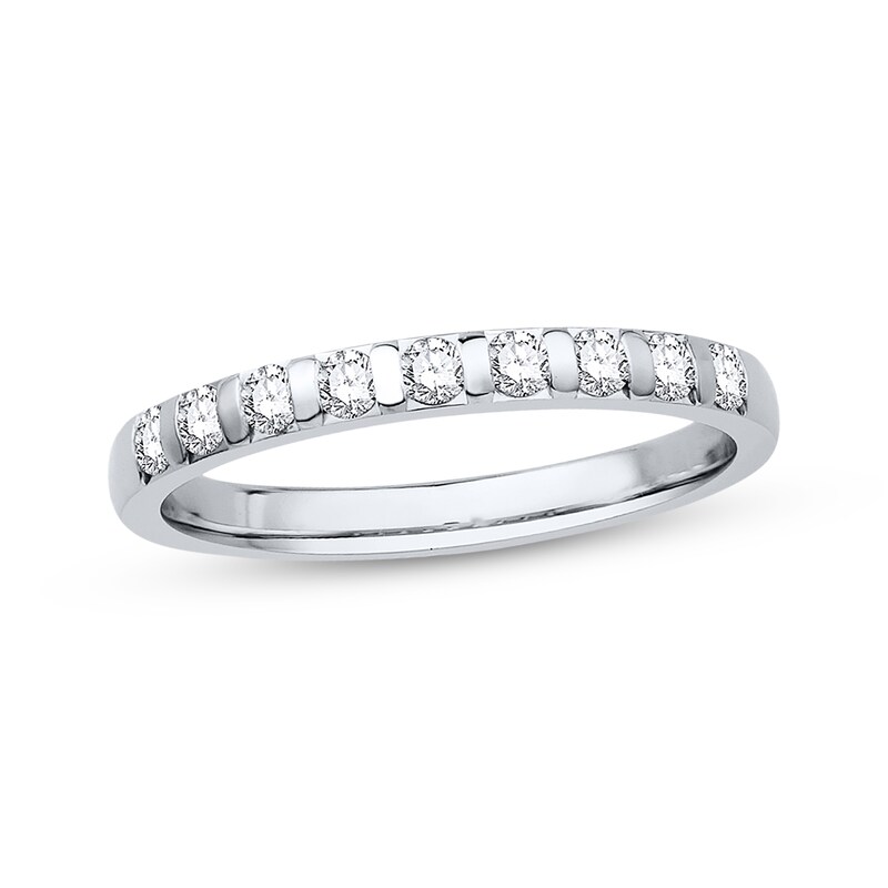 Main Image 1 of Previously Owned Diamond Anniversary Band 1/4 ct tw Round-Cut 10K White Gold