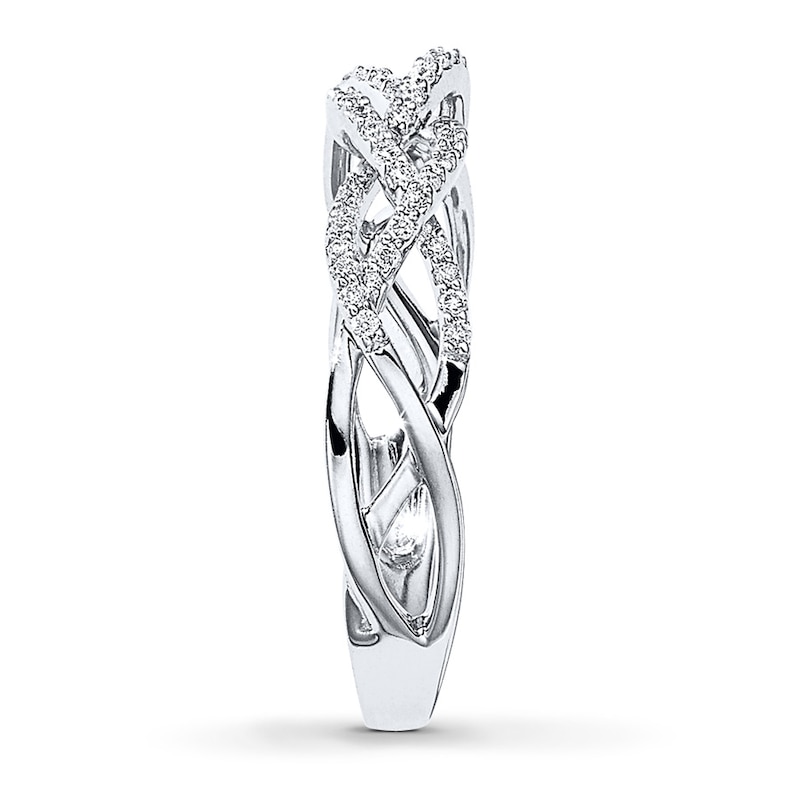 Main Image 3 of Previously Owned Diamond Anniversary Ring 1/6 ct tw Round-cut 10K White Gold
