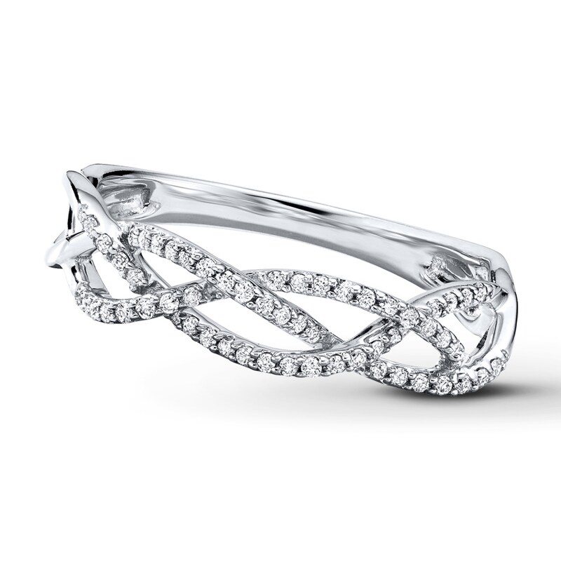 Main Image 4 of Previously Owned Diamond Anniversary Ring 1/6 ct tw Round-cut 10K White Gold