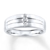 Thumbnail Image 0 of Previously Owned Diamond Men's Wedding Band 1/5 ct tw Round-cut 10K White Gold