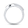 Thumbnail Image 2 of Previously Owned Men's THE LEO Diamond Wedding Band 3/8 ct tw Round-cut 14K White Gold
