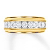 Previously Owned Men's Diamond Band 1 ct tw Round-cut 14K Yellow Gold