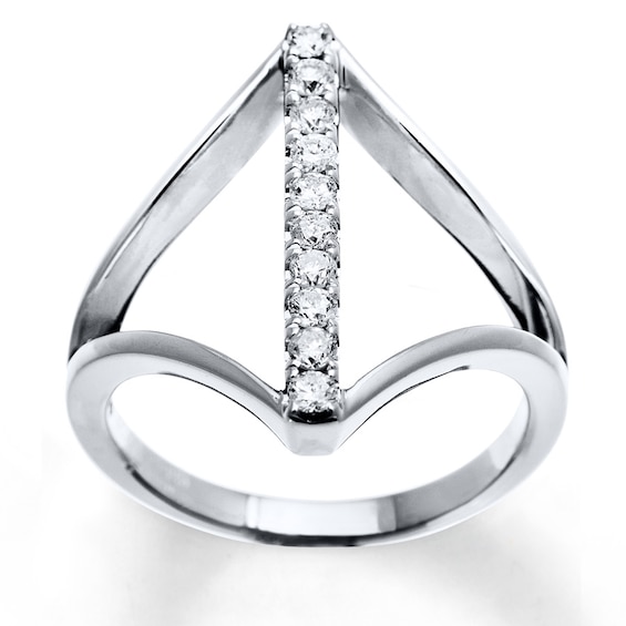 Previously Owned Diamond Ring 1/4 ct tw Round-cut Sterling Silver