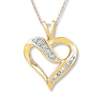 Thumbnail Image 0 of Previously Owned Diamond Heart Necklace 1/10 ct tw Round-cut 10K Yellow Gold