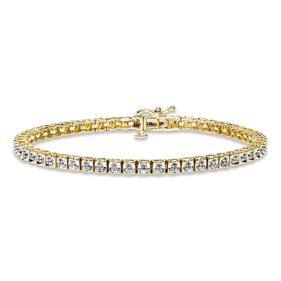Previously Owned Diamond Bracelet 1/6 ct tw Round-cut 10K Yellow Gold