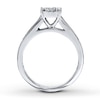 Thumbnail Image 1 of Previously Owned Diamond Engagement Ring 5/8 ct tw Princess & Round-cut 14K White Gold
