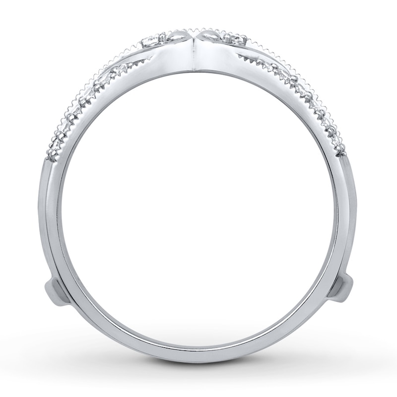 Previously Owned Diamond Enhancer Ring 1/5 ct tw Round-cut 10K White Gold