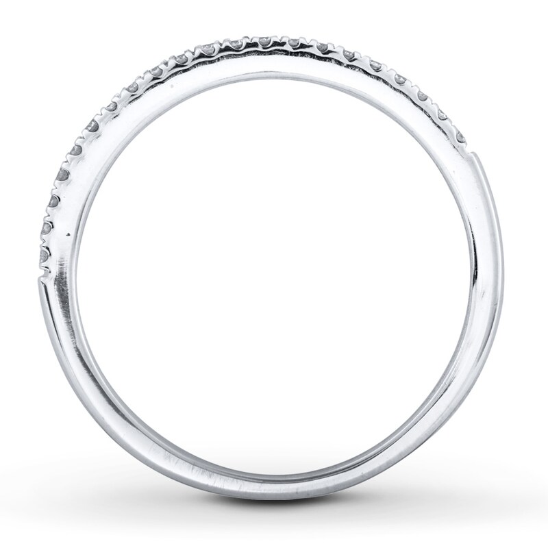 Main Image 2 of Previously Owned Diamond Wedding Band 1/10 ct tw Round-cut 10K White Gold