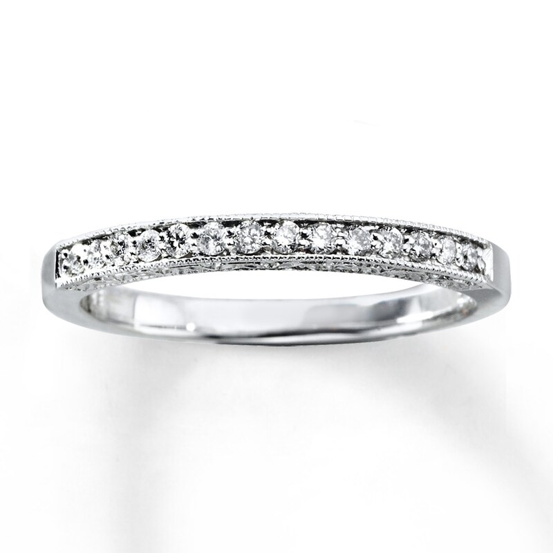 Previously Owned Diamond Wedding Band 1/6 ct tw Round-cut 14K White Gold