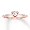 Previously Owned Diamond Heart Engagement Ring 1/4 ct tw Round-cut 10K Rose Gold