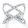 Previously Owned Diamond Ring 1 ct tw Round-cut 10K White Gold
