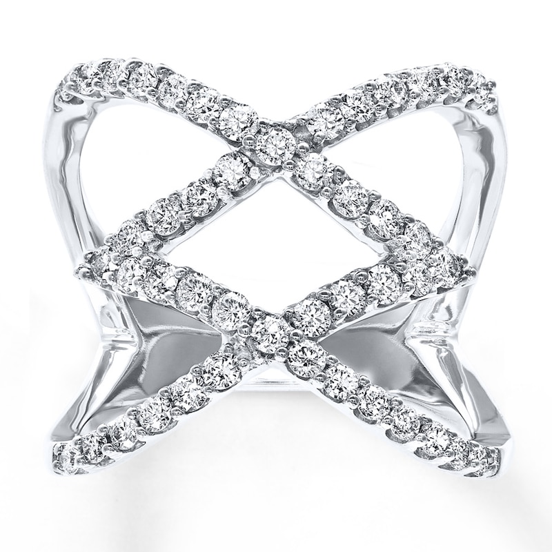 Previously Owned Diamond Ring 1 ct tw Round-cut 10K White Gold
