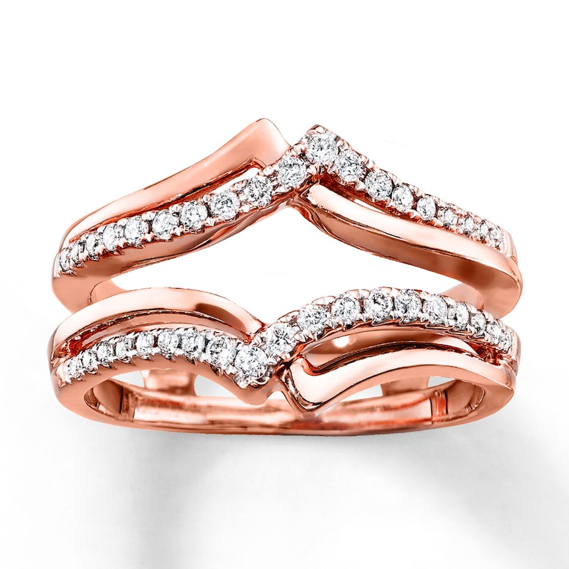 Main Image 1 of Previously Owned Diamond Enhancer Ring 1/4 ct tw Round-cut 14K Rose Gold - Size 10