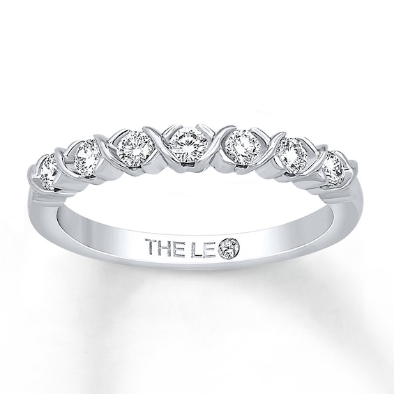 Previously Owned THE LEO Diamond Band 1/ ct tw Round-cut 14K White Gold Size