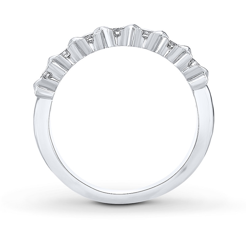 Main Image 2 of Previously Owned THE LEO Diamond Band 1/3 ct tw Round-cut 14K White Gold - Size 4