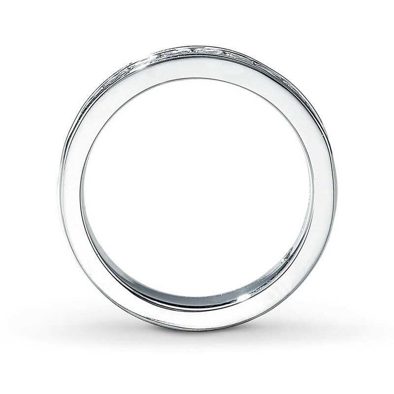 Main Image 2 of Previously Owned THE LEO Anniversary Band 1 ct tw Princess-cut Diamonds 14K White Gold - Size 5