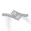 Thumbnail Image 1 of Previously Owned Ever Us Two-Stone Ring 3/4 ct tw Round-cut Diamonds 14K White Gold - Size 3.75