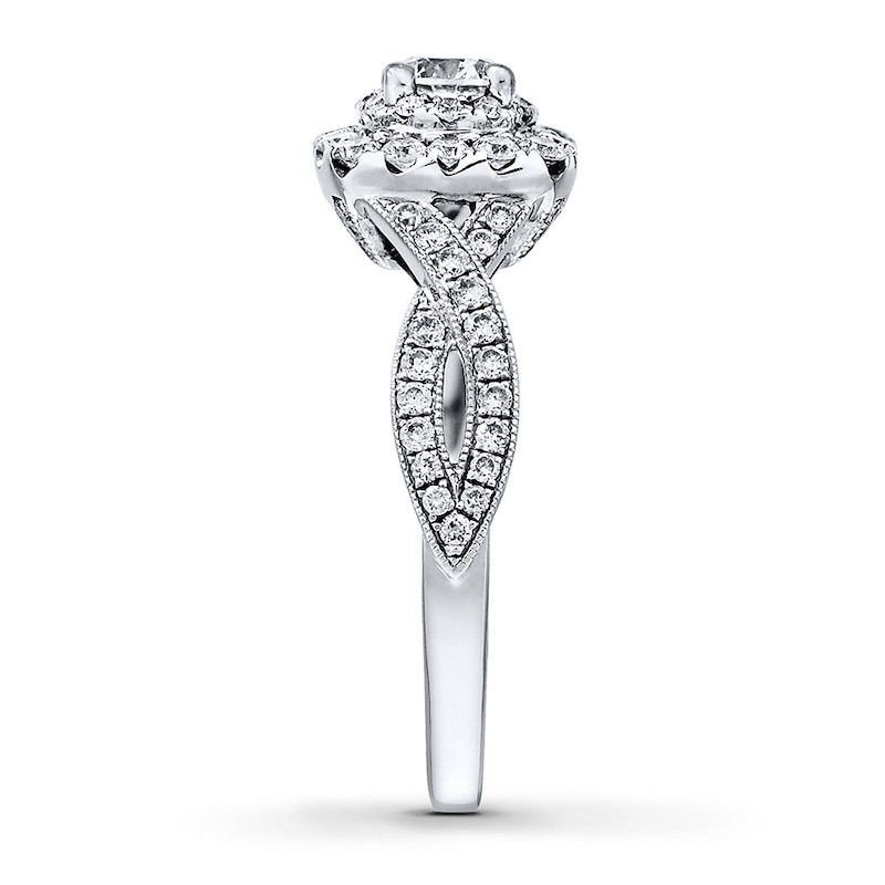 Previously Owned Neil Lane Engagement Ring 7/8 ct tw Round-cut Diamonds 14K White Gold - Size 4.75