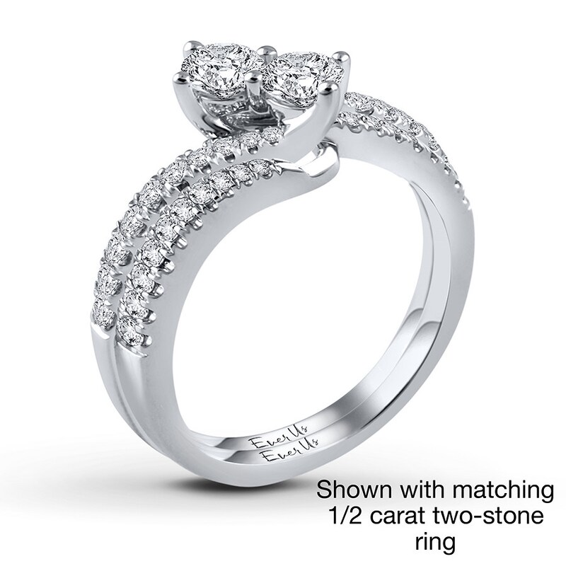 Main Image 3 of Previously Owned Ever Us Diamond Band 1/8 ct tw Round-cut 14K White Gold