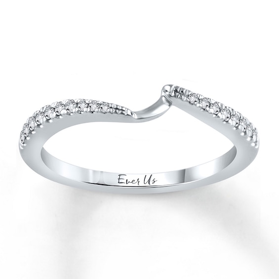 Previously Owned Ever Us Diamond Wedding Band 1/8 ct tw Round-cut 14K White Gold
