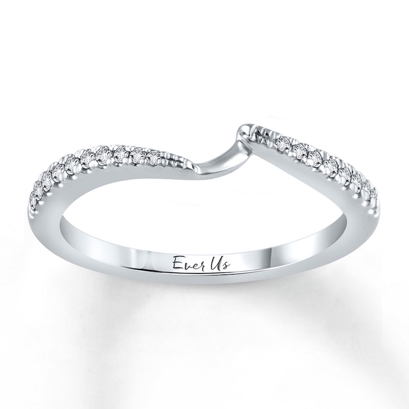 Main Image 1 of Previously Owned Ever Us Diamond Wedding Band 1/8 ct tw Round-cut 14K White Gold
