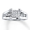 Thumbnail Image 1 of Previously Owned Diamond Engagement Ring 1-1/2 ct tw Princess & Round-cut 14K White Gold