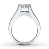 Thumbnail Image 2 of Previously Owned Diamond Engagement Ring 1-1/2 ct tw Princess & Round-cut 14K White Gold