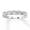 Previously Owned Diamond Stackable Ring 1/5 ct tw Round & Baguette 10K White Gold