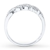 Previously Owned Diamond Stackable Ring 1/5 ct tw Round & Baguette 10K White Gold