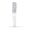 Thumbnail Image 3 of Previously Owned Diamond Stackable Ring 1/5 ct tw Round & Baguette 10K White Gold