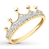 Thumbnail Image 0 of Previously Owned Diamond Crown Ring 1/10 ct tw Round-cut 10K Yellow Gold