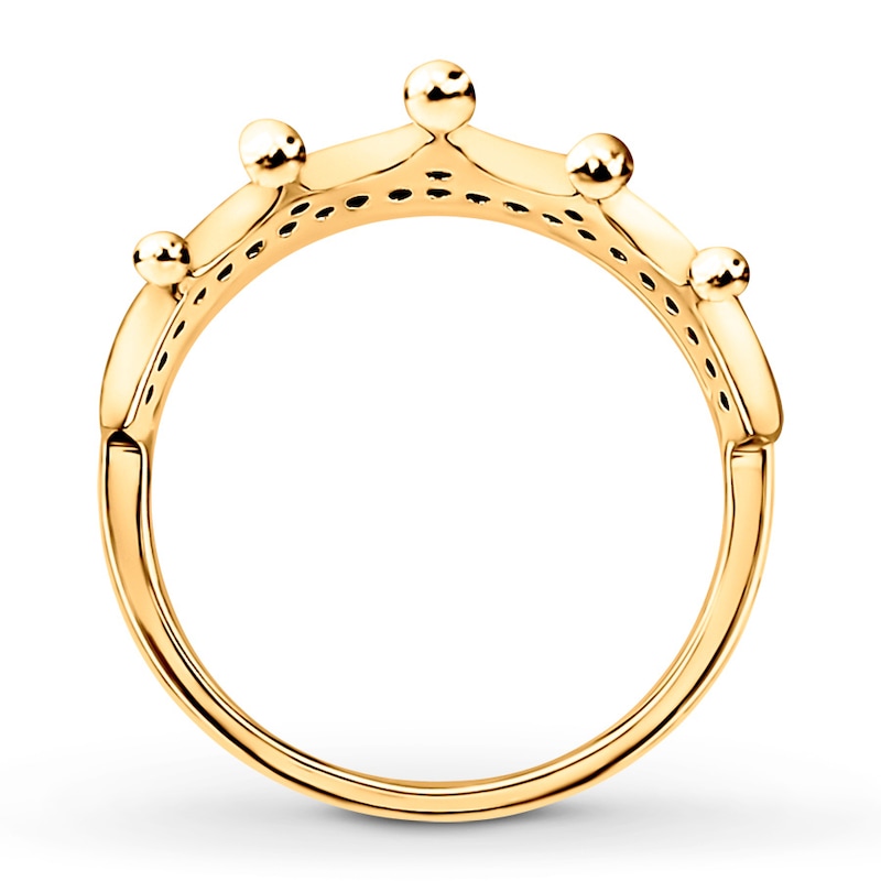 Previously Owned Diamond Crown Ring 1/10 ct tw Round-cut 10K Yellow Gold