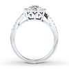 Thumbnail Image 1 of Previously Owned Diamond Ring 3/8 ct tw Princess & Round-cut 14K White Gold