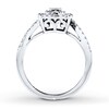 Thumbnail Image 1 of Previously Owned Diamond Ring 3/8 ct tw Princess & Round-cut 14K White Gold
