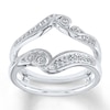 Thumbnail Image 1 of Previously Owned Diamond Enhancer Ring 1/6 ct tw Round-cut 10K White Gold