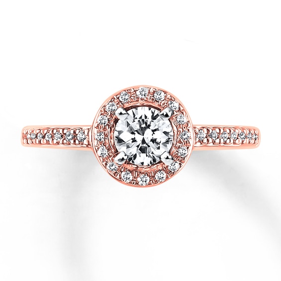 Previously Owned Diamond Engagement Ring 5/8 ct tw Round-cut 14K Two-Tone Goldd