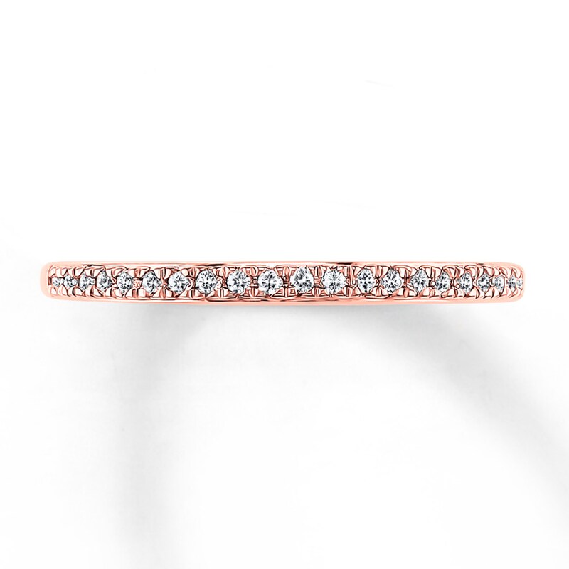 Main Image 1 of Previously Owned Diamond Wedding Band 1/10 ct tw Round-cut 14K Rose Gold