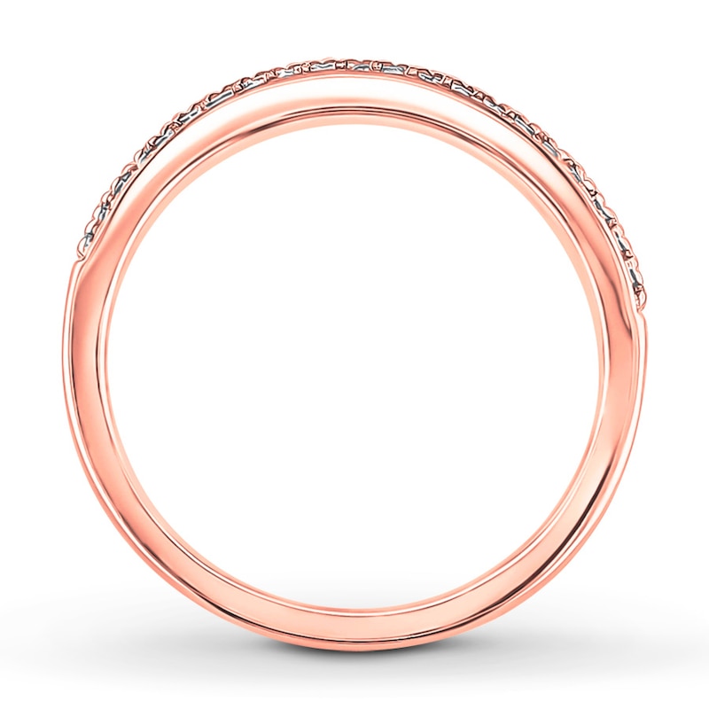 Main Image 2 of Previously Owned Diamond Wedding Band 1/10 ct tw Round-cut 14K Rose Gold