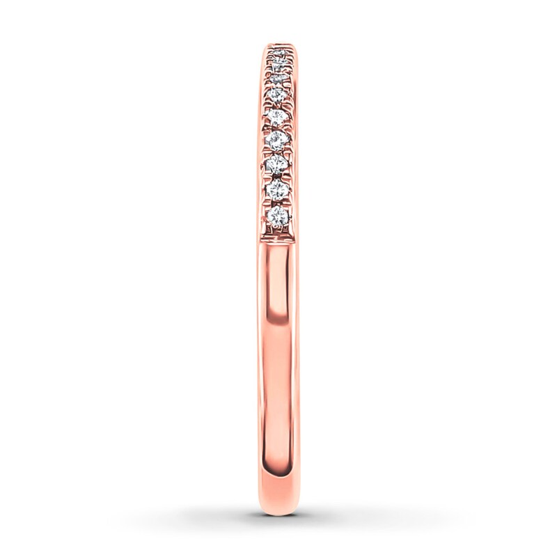 Main Image 3 of Previously Owned Diamond Wedding Band 1/10 ct tw Round-cut 14K Rose Gold