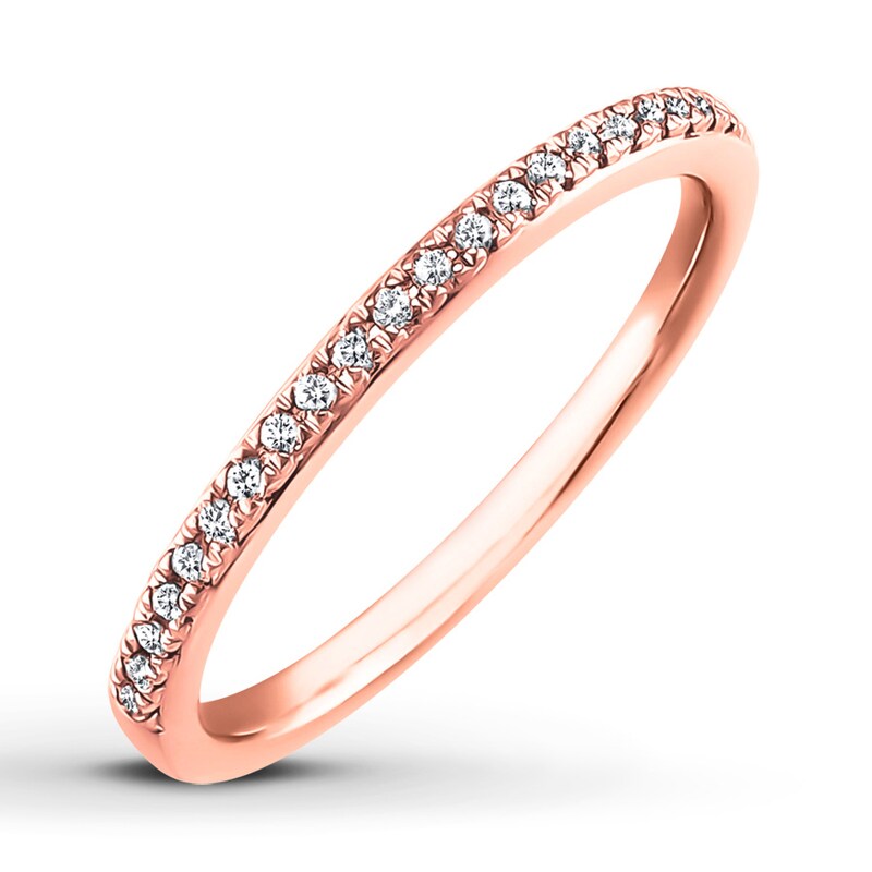 Main Image 4 of Previously Owned Diamond Wedding Band 1/10 ct tw Round-cut 14K Rose Gold