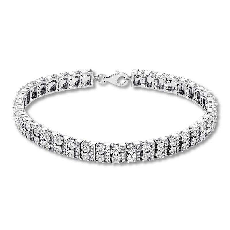 Main Image 1 of Previously Owned Diamond Bracelet 1/2 ct tw Sterling Silver
