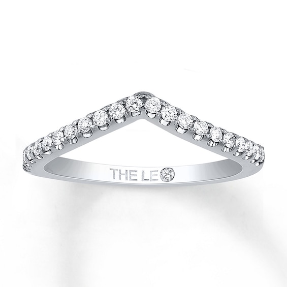 Previously Owned THE LEO Diamond Wedding Band 1/4 ct tw Round-cut 14K White Gold