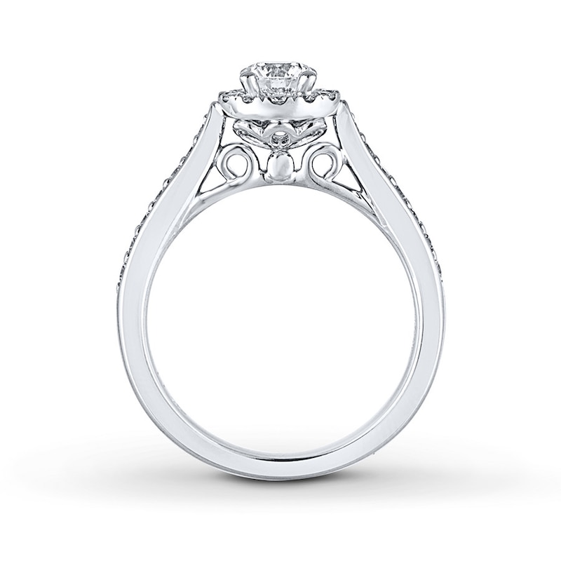Main Image 2 of Previously Owned THE LEO Diamond Ring 3/4 ct tw Round-cut 14K White Gold