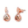 Thumbnail Image 1 of Previously Owned Le Vian Chocolate Diamonds 1/5 ctw Earrings 14K Strawberry Gold